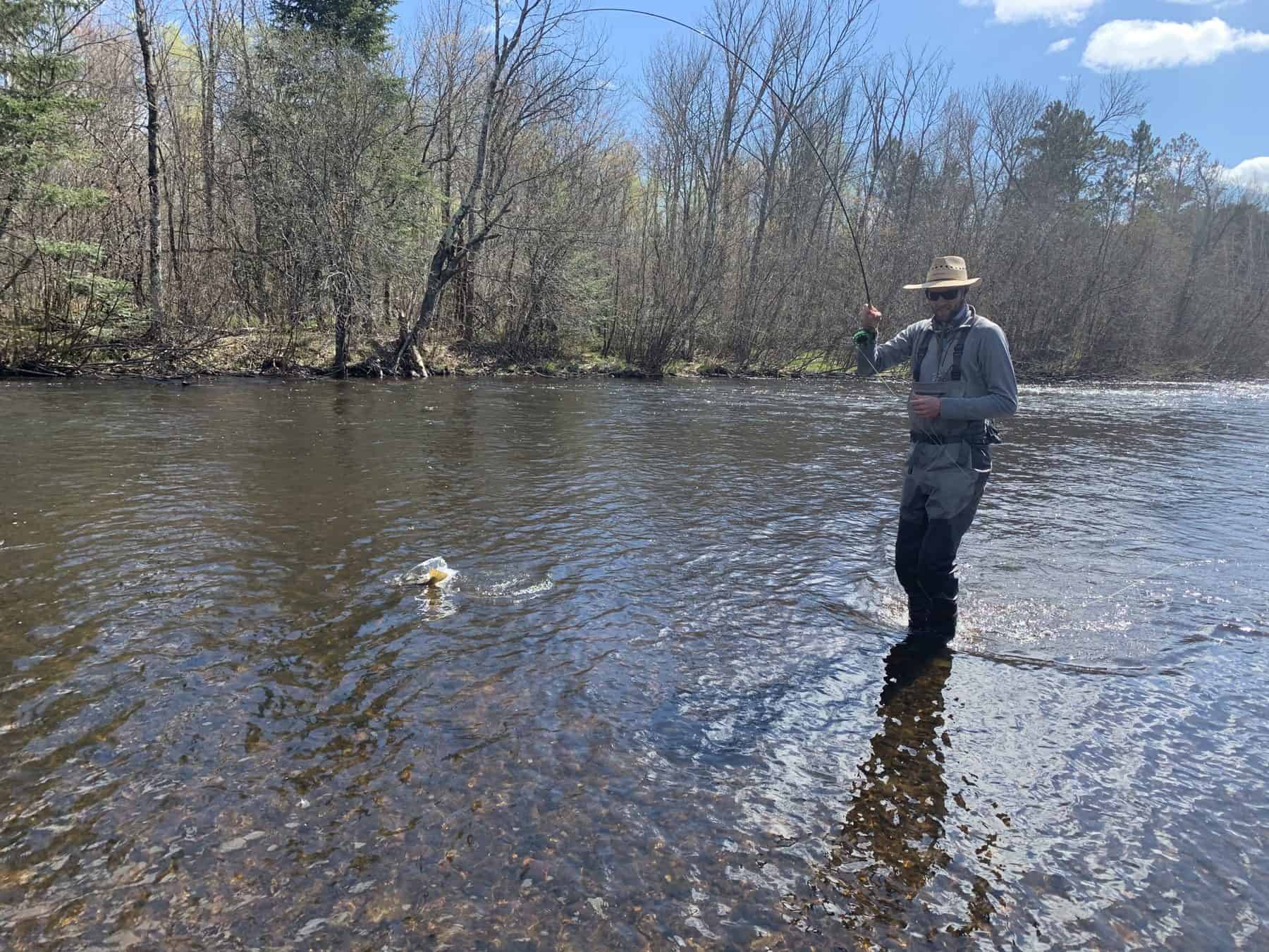 Stu at work on the Namekagon River