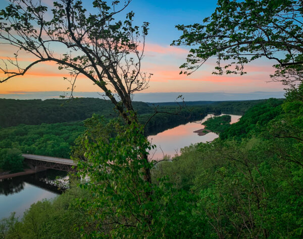 Sunset at Osceola Bluff. (Photo: Kate Wright, Wild Rivers Conservancy)