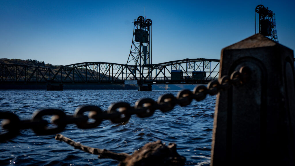 The historic Stillwater Lift Bridge, seen from Lowell Park. (Photo: Kate Wright, Wild Rivers Conservancy)