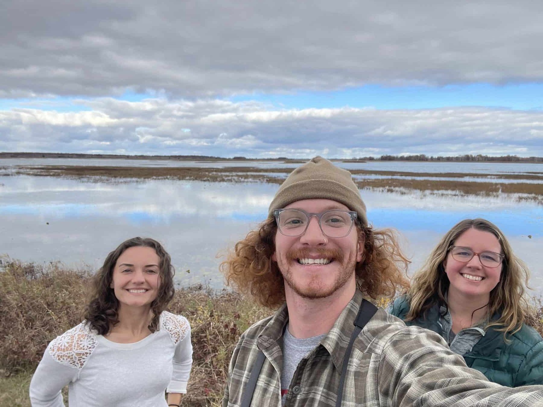 Wild River Conservancy's River Connections Team, L-R: Nicole Biagi (Outdoor Educator), Jeremiah Walters (Naturalist), Wendy Tremblay (Community Engagement Coordinator)