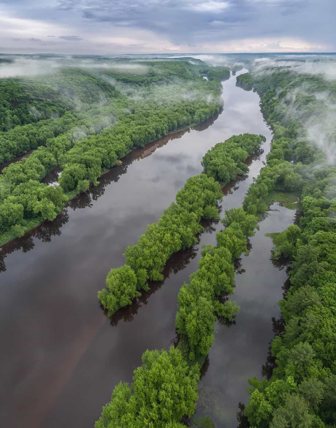 Regulations that prevent tree clearing and building too close to the river serve to keep the St. Croix beautiful and scenic for everyone. Credit: Craig Blacklock