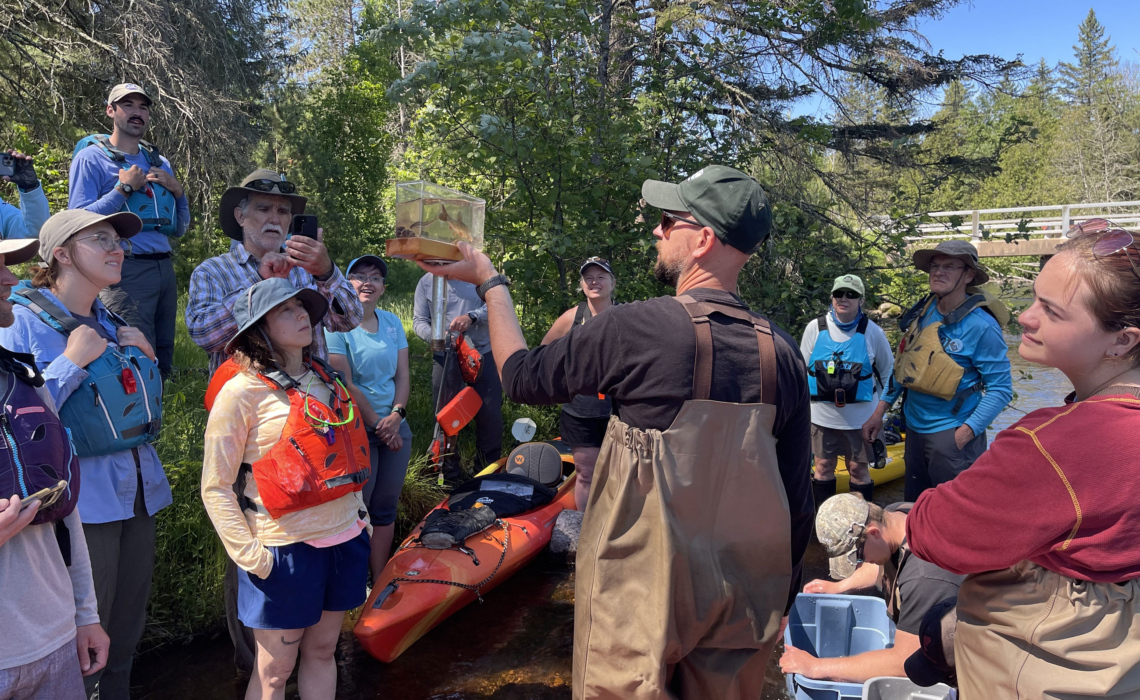 Group listening to instruction